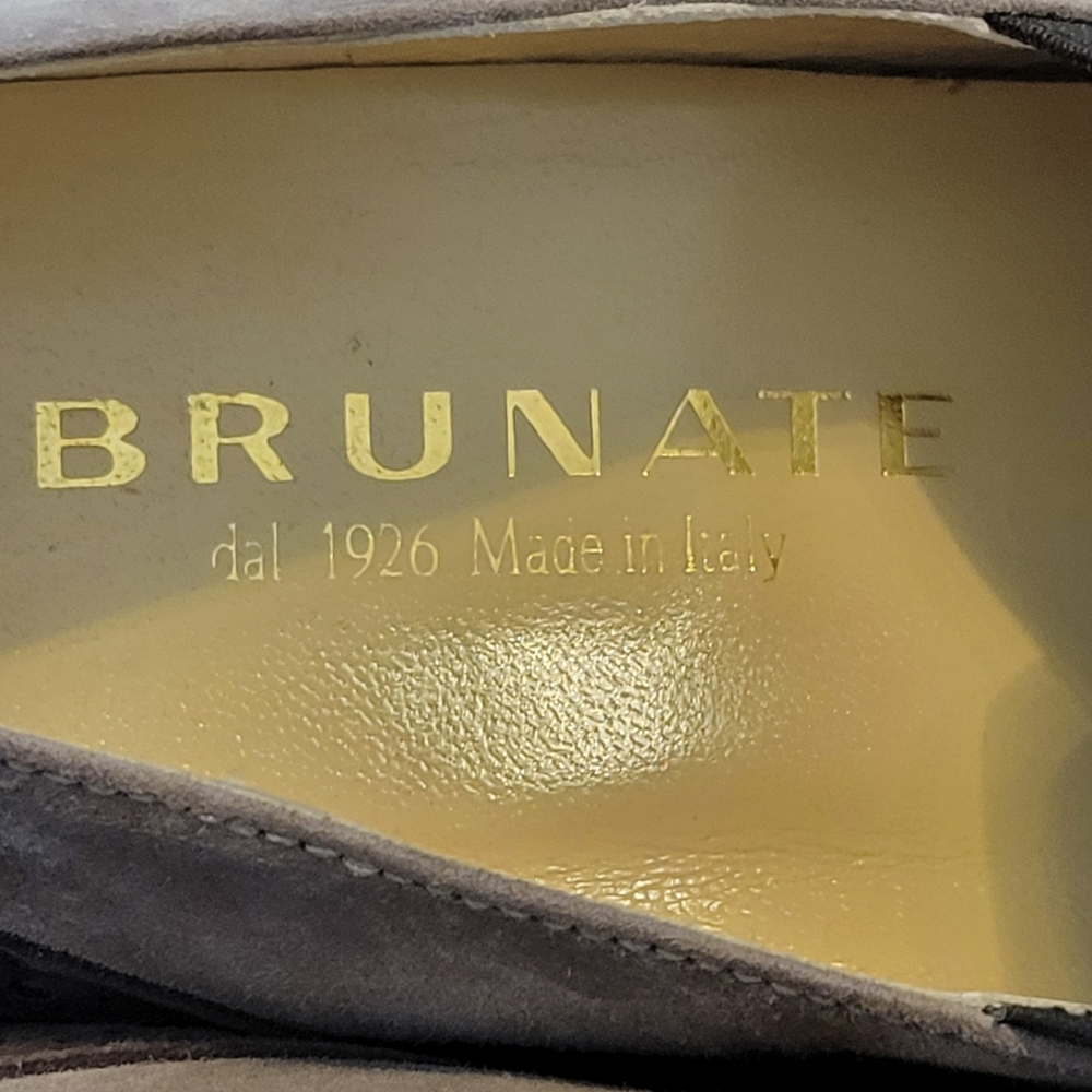 Made In Italy By BRUNATE Two-Tone Brown Tassel Loafers Size 9 - Picture 15 of 15
